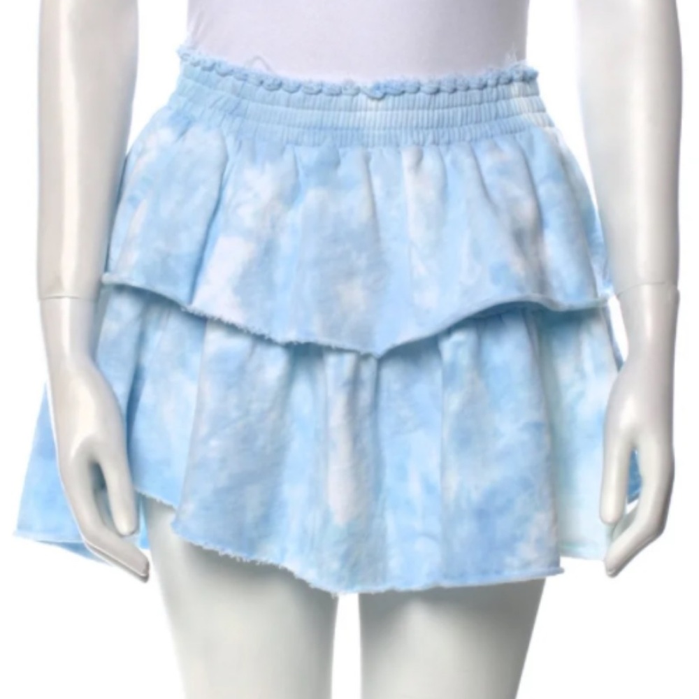 Loveshackfancy Blue Tie-Dye Skirt